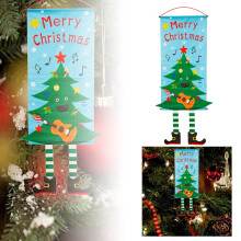 Christmas fabric hanging leg ornament festive cloth