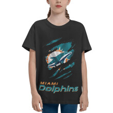 Dolphins T-shirt for teens round neck short sleeve