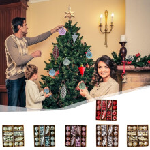 Jacenvly Outdoor Holiday Decorations Blue Tree Pendant Set