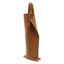 Bolsa de regalo de cuero reutilizable para botella de vino (una sola botella)