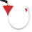 Red beer bong funnel with valves, 1 piece 1
