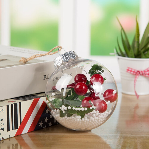 Διαφανής Χριστουγεννιάτικη Μπάλα Στολίδι DIY Clear1Pack