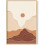 Mountain Wall Art Terracotta 24x36 Framed Beige 1