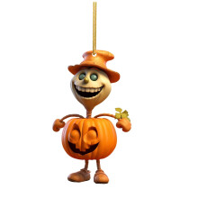 Halloween pompoen decoratie van hars voor buiten.