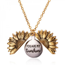 Antique Gold Open Locket Pendant Necklace 1 piece
