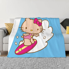 Couverture polaire en flanelle Hello Kitty 127 cm x 102 cm