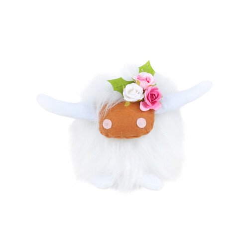Pelúcia de vaca das Terras Altas com estampa floral romântica de 30 cm (12 polegadas) 1