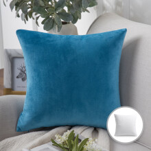 Phantoscope velvet throw pillow 18 x 18 inches sky blue 1