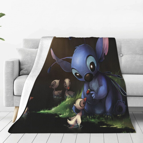 Couverture en flanelle Lilo et Stitch 127 cm x 102 cm