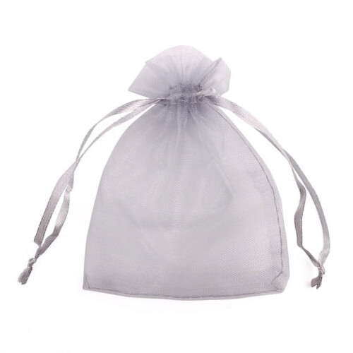 Organza presentpåsar färgglada 100-pack 9 cm x 12 cm