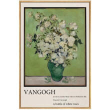 Toile de Van Gogh Roses blanches, 30 x 40 cm