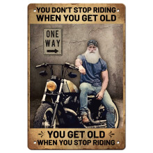 Vintage Motorrad-Metallschild, 8 x 12 Zoll