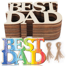 Unfinished Wood Dad Gift Tags with String 40 pcs
