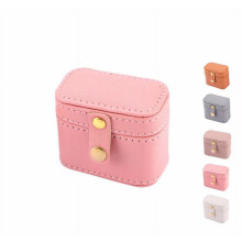 Mini travel jewelry case light pink portable for rings