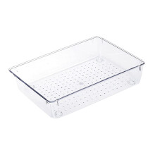 Ensemble de boîtes de rangement Pedty en plastique transparent, 4 tailles