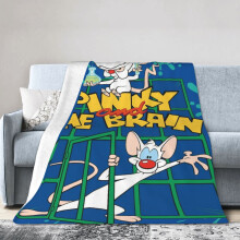 Couverture en peluche Pinky et le Cerveau 127 x 152 cm