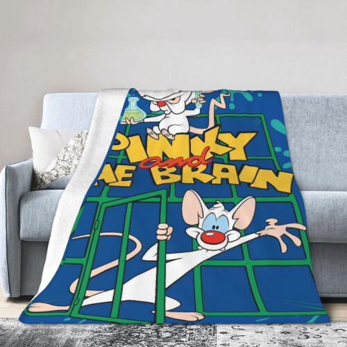 Pinky und Brain Plüschdecke, 50 x 60 Zoll