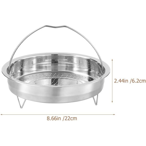 Stainless Steel Steamer Basket 8.6 inch with Handle 1