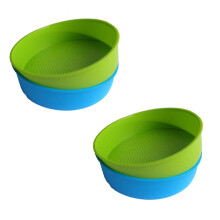 2x silikónová forma na pečenie, okrúhla forma na tortu s priemerom 26 cm/10 palcov, modrá a zelená farba sú náhodné
