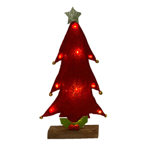 Poaug string light Christmas tree ornament for toddlers, red