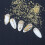 Nagelstenar Guld Silver Mikropärlor Platt Baksida 3D Strass 7