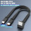 Câble répartiteur USB vers Type-C, charge rapide 66 W, 480 Mbit/s 2