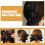 Zwarte strik haarclips van licht hars, 3 stuks 2