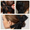 Zwarte strik haarclips van licht hars, 3 stuks 4