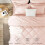 Blush Pink Full Comforter Set Luxury Soft 7-Piece 2