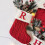 Strikket Julestrømpe Rød Hvit Brodert Initial 6