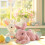 Coelho da Páscoa de Pelúcia Macio Multicolorido, Boneco Dorminhoco 12 6