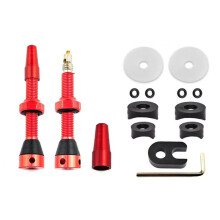 Valvola 'Aria Tubeless, MTB per Mountain Bike da Strada, Set di Valvole per Cerchi Tubeless, Attacco per Parti di Ricambio per Ciclismo, Rosso-44