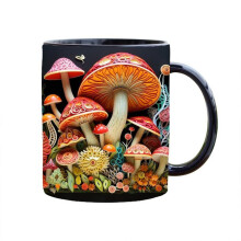 Tazza con Funghi Magici 3D Tazze in Ceramica Creativa 3D Fun Space Design Tazze da Ufficio Tazza Multiuso per Casa, Ufficio, Dormitorio B