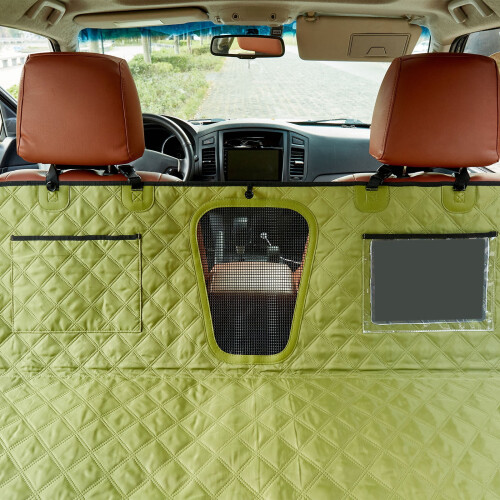 Hamaca impermeable con extensor de asiento trasero para perros y base rígida. 2
