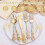 Gold Plastic Cutlery Set Heavy Duty 300 pcs 5