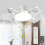 Ventilatore da soffitto con luce LED e telecomando, colore bianco 7