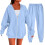 Conjunto de moletom feminino com capuz e calça jogger (2 peças) 7