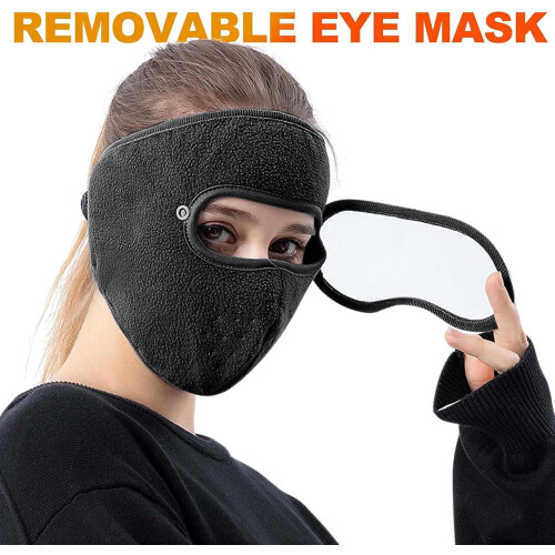Winterfleece winddichte skibril en gezichtsmasker set 1
