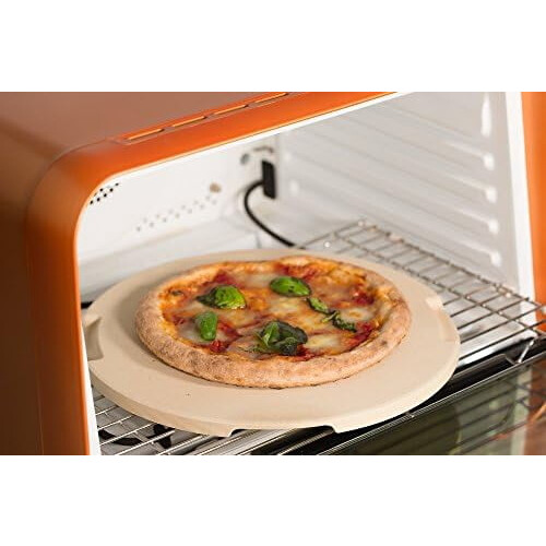 Pizzastein rund 12,6 Zoll Back- und Grillstein mit 1
