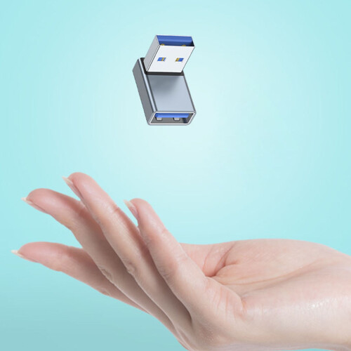 Adaptador de codo de 90 grados USB 3.0 macho a hembra 1