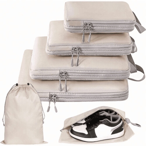 Organizer da viaggio in nylon impermeabile, confezione da 4 1