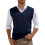 Herren-Strickweste mit V-Ausschnitt, einfarbig, lockere Passform 4