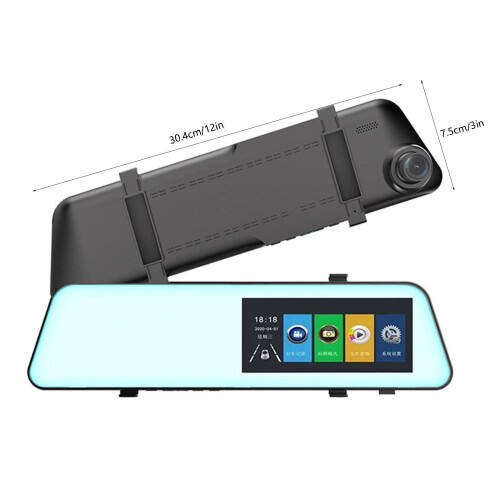 Cameră auto 1080P față/spate, ecran de 10 inci, 170 lat 2