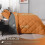 King Comforter Set Burnt Orange Grey 3-Piece 4