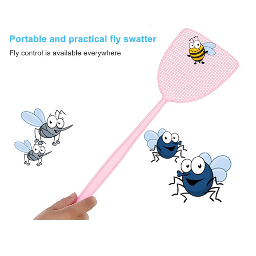 Fly Swatter Plastic Long Handle Durable Multi Pack 1