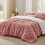 King Comforter Set Grayish Pink Floral 3-Piece 2