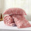 King Comforter Set Grayish Pink Floral 3-Piece 6