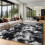 Black White Grey Bedroom Rug 4x6 Ft Soft Plush 7