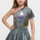 Girls One-Shoulder Short-Sleeve Sequin Crop Top 2