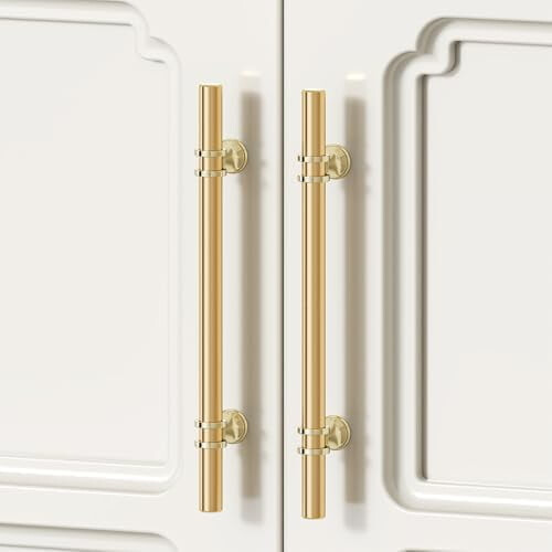 Cabinet Handles Gold 4 Inch Center 10 Pack 1